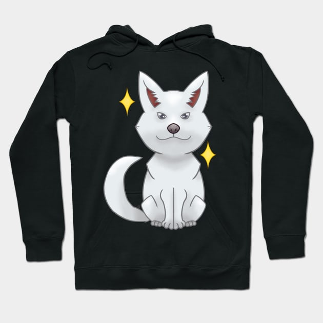 White Akita Inu Hoodie by LemonFur